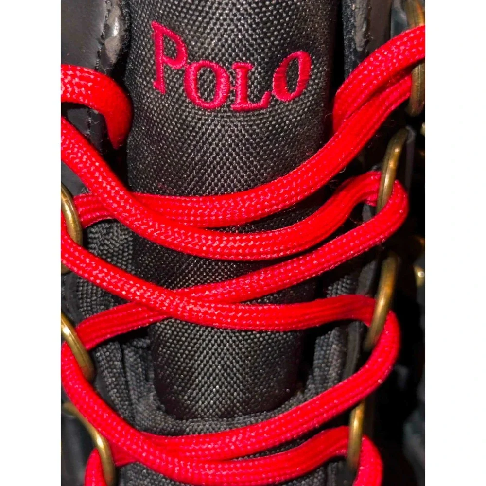 Polo Ralph Lauren Crestwick Big Pony Lace Up Winter Duck Hiking Rubber Boots 9D